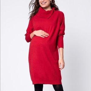 Seraphine maternity / nursing sweater dress. Red size 8